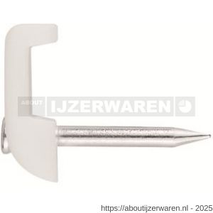 Index GR-NY BL kabelclip nagel wit voor platte kabel 2x0.7 mm nylon blister - W40902174 - afbeelding 1