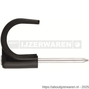 Index GR-NY N kabelclip met nagel zwart 2x1 mm nylon - W40902152 - afbeelding 1