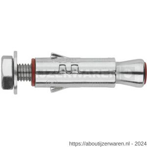 Index HI-TO keilanker met zeskantbout 8.8 M10x65 mm diameter 16 mm verzinkt - W40900634 - afbeelding 1