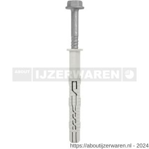 Klimas KPR-FAST-K kozijnplug nylon 12x180 mm zeskant SW 13-Torx T 40 verzinkt ETA - W40897114 - afbeelding 1