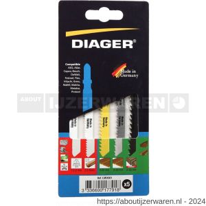 Diager decoupeerzaagblad set 3x hout-4x staal - W40878396 - afbeelding 1