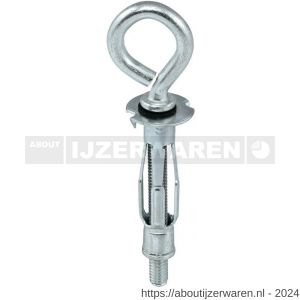 Klimas MHO hollewandanker M4x32 mm oog verzinkt - W40897041 - afbeelding 1