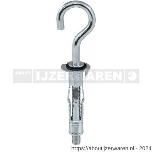 Klimas MHS hollewandanker M4x32 mm haak verzinkt - W40897040 - afbeelding 1