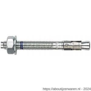 Index MTP doorsteekanker met A4 clip M8x50 mm diameter 8 mm verzinkt ETA optie 1 - W40900333 - afbeelding 1