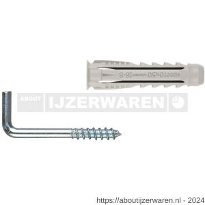 Index TN4S met AL-RO uniplug met schroefduim 6x30 mm diameter 6 en 19x60/4.4x46 mm nylon blister - W40901292 - afbeelding 1