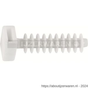 Index TACOBRI B plug voor ondersteuning kabelbinder wit diameter 6 mm nylon - W40901217 - afbeelding 2