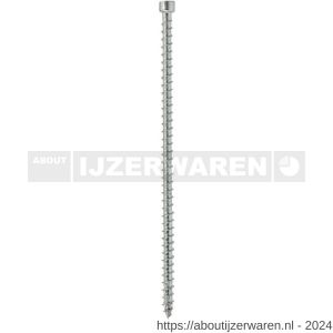 Klimas WKFC houtbouwschroef 8x280 mm cilinderkop Torx T 40 voldraad verzinkt - W40897407 - afbeelding 1