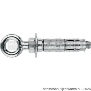 Index ZA-AF keilhuls met gesmede oogbout M8x50 mm diameter 14 mm verzinkt - W40900540 - afbeelding 1