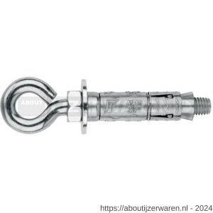 Index ZA-AR keilhuls met oogbout M12x70 mm diameter 20 mm verzinkt - W40900546 - afbeelding 1