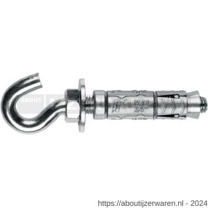 Index ZA-GA keilhuls met haakbout M6x45 mm diameter 12 mm verzinkt - W40900497 - afbeelding 1