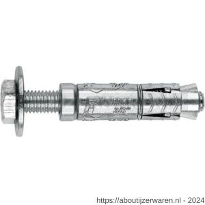 Index ZA-TO keilhuls met tapbout M8x60 mm diameter 14 mm verzinkt - W40900596 - afbeelding 1