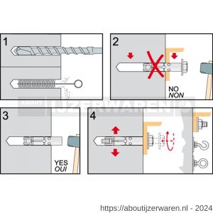 ASF keilbout met moer M6/50x100 mm verzinkt - W40813811 - afbeelding 2