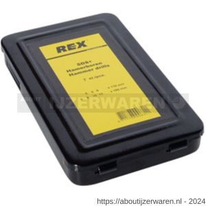 REX set T-REX hamerboor SDS Plus metalen kassette 7 delig - W40840051 - afbeelding 2