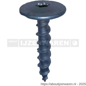Woodies Ultimate paalhouderschroef mm tellerkop TK 8,0x40 mm Torx T 40 verzinkt - W40800145 - afbeelding 1