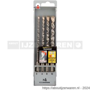 Diager Twister-Plus set 4 stuks L160 5-6-8-10 mm - W40877181 - afbeelding 1