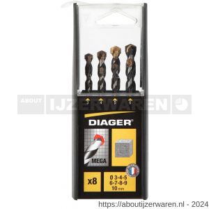 Diager Mega steenboorset 8 stuks 3-10 mm oplopend per 1 mm - W40877210 - afbeelding 3