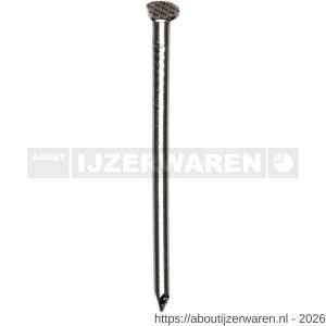 HJZ nagel 1.2x20 mm platte geruite kop RVS A2 1 kg - W40870115 - afbeelding 1