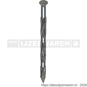 HJZ ribnagel 3.5x75 mm plat-conische kop verzinkt - W40870206 - afbeelding 1