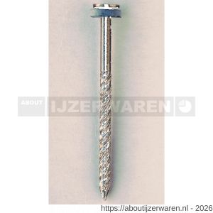 HJZ golfplaatnagel 4.0x65 mm platte kop verzinkt met ring 11 mm - W40870312 - afbeelding 1