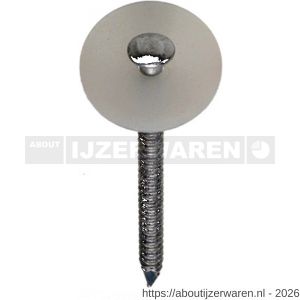 HJZ golfplaatnagel 4.5x35 mm bolle kop aluminium neopreen ring 11 mm - W40870007 - afbeelding 1