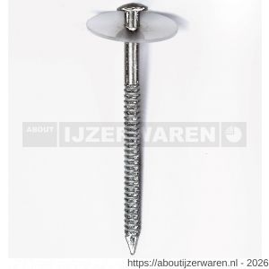 HJZ isolatienagel 5.3x120 mm bolle kop aluminium PVC ring 30 mm - W40870182 - afbeelding 1