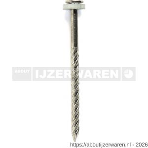 HJZ golfplaatnagel 4.0x45 mm platte kop A2 neopreen ring 11 mm - W40870018 - afbeelding 1