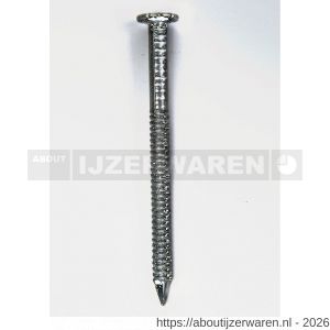 HJZ ringnagel 5.3x105 mm platte kop aluminium - W40870217 - afbeelding 1