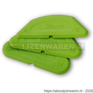 Illbruck AA311 voegen afstrijkspatel kitstrijker set 3 afmetingen - W54025203 - afbeelding 1