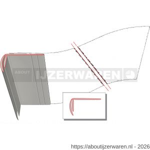 Illbruck grijs hoekprofiel van zacht PVC met PVC slabbefolie 40 cm 25 m - W54025104 - afbeelding 1
