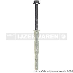 Klimas KPR-FAST-K kozijnplug nylon 10x 80 mm zeskant sleutelwijdte SW 13-Torx TX 40 SQ ETA - W40897066 - afbeelding 1