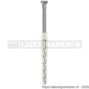 Klimas KPS-FAST-S kozijnplug nylon 14x180 mm platte kop PK Torx TX 50 verzinkt ETA - W40897553 - afbeelding 2