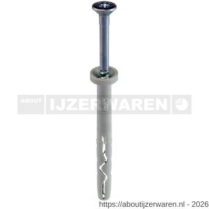 Klimas SMNKC slagplug nylon 5x25 mm cilinderkraag Pozidriv PZ 2 verzinkt - W40897176 - afbeelding 1
