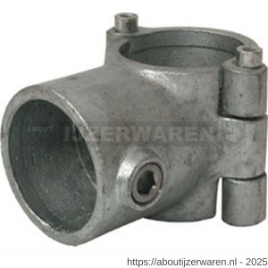 Norma buiskoppeling 136-C open T-stuk scharnierend 42,4 mm staal gegalvaniseerd - W11550689 - afbeelding 1