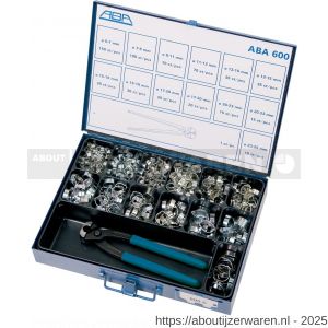 Aba wormschroef slangklemmen assortiment 600 2-EarClip - W11551122 - afbeelding 1