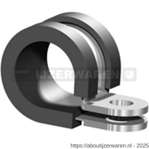 Norma leidingklem met rubber RSGU 1 DIN 3016 5/15 mm W1 staal verzinkt - W11550833 - afbeelding 1