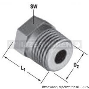 Norma slangverbinder koppeling Normaplast BST M8 x 1 inch - W11551786 - afbeelding 1