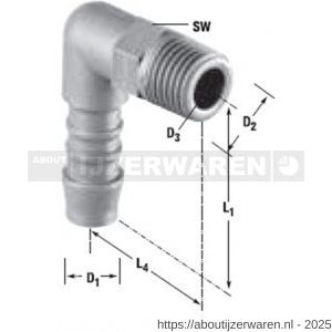 Norma slangverbinder koppeling Normaplast WES 8 R 3/8 inch - W11551841 - afbeelding 1