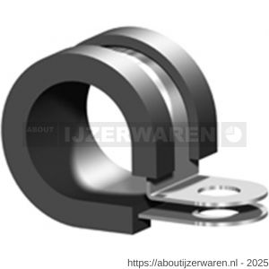 Norma leidingklem met rubber RSGU 1 DIN 3016 7/15 mm W1 staal verzinkt - W11550835 - afbeelding 1