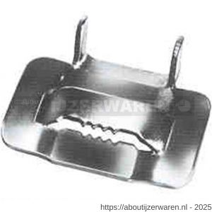 Bandimex klemplaat voor klemband Jumbo klem 19 mm RVS doos 25 stuks - W11550717 - afbeelding 1