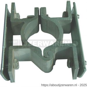 Klemfit scharnierbeugel aluminium voor flespaal 60/82 mm dubbel - W11552039 - afbeelding 1