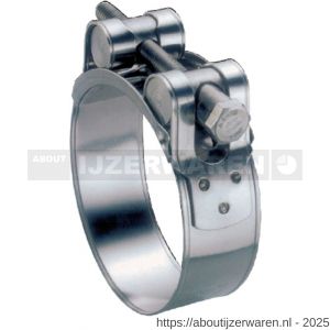Groen Bevestigingsmaterialen zware slangklem Super M8 201-213 mm 1 delig W4 RVS 304 - W11551312 - afbeelding 1