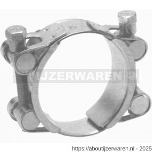 Groen Bevestigingsmaterialen slangklem Super M10 72-80 mm 2 delig W1 gegalvaniseerd - W11551217 - afbeelding 1