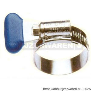 Groen Bevestigingsmaterialen slangklem met vleugelmoer Torro 8-16/9 mm W4 RVS 304 - W11551356 - afbeelding 1