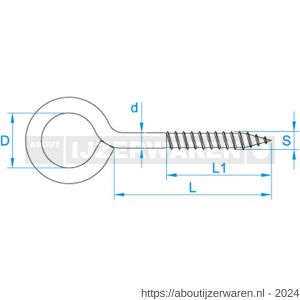 GebuVolco 001 schroefoog 2.20x8x4 mm ijzer gegalvaniseerd - W50001596 - afbeelding 2