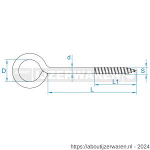 GebuVolco 002 schroefoog lang 7.00x140x20 mm ijzer gegalvaniseerd - W50001490 - afbeelding 2