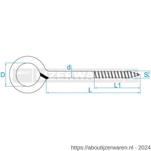 GebuVolco 005 schroefoog zwaar gelast 11.80x190x24 mm ijzer gegalvaniseerd - W50001561 - afbeelding 2