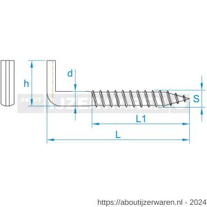 GebuVolco 006 schroefduim zwaar met zaagsnede 5.20x30x16 mm ijzer gegalvaniseerd - W50002107 - afbeelding 2