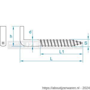 GebuVolco 009 schroefduim zwaar met kruisindruk 5.8x100 mm Phillips PH 2 ijzer gegalvaniseerd - W50002106 - afbeelding 2