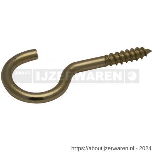 GebuVolco 011 schroefhaak 2.00x11/23 mm ijzer vermessingd - W50001457 - afbeelding 1