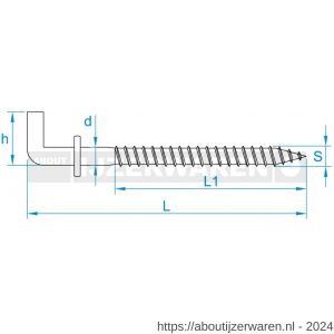 GebuVolco 018 schroefduim met borst 4.40x68 mm ijzer gegalvaniseerd - W50001355 - afbeelding 2